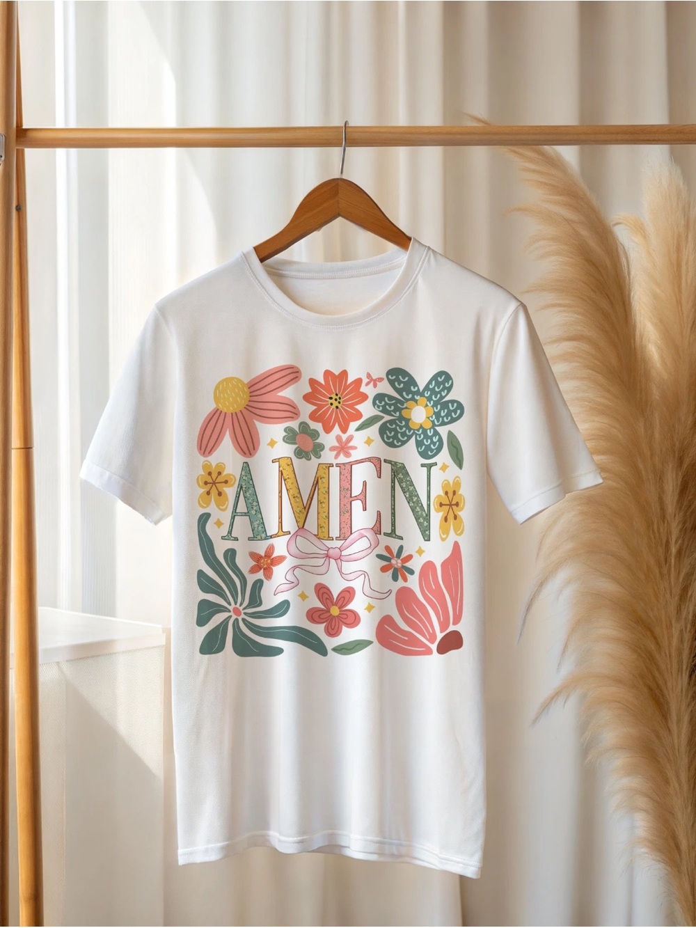 Amen Shirt – Floral Christian Faith Tee
